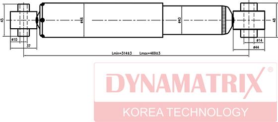 Dynamatrix DSA343396 - Amortizators www.autospares.lv