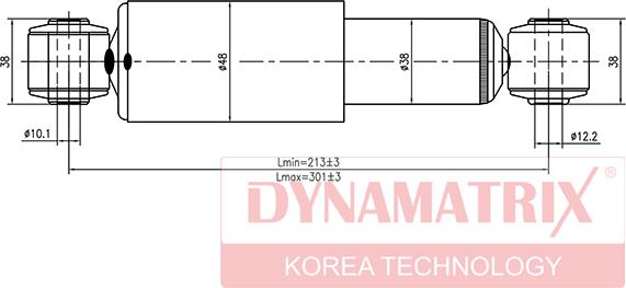 Dynamatrix DSA343269 - Amortizators www.autospares.lv