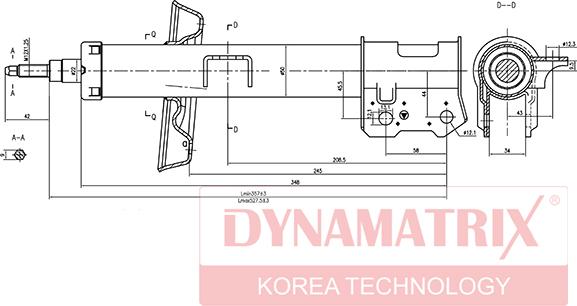 Dynamatrix DSA334949 - Shock Absorber www.autospares.lv