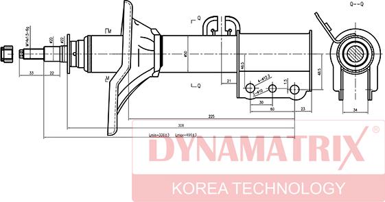 Dynamatrix DSA334035 - Amortizators autospares.lv