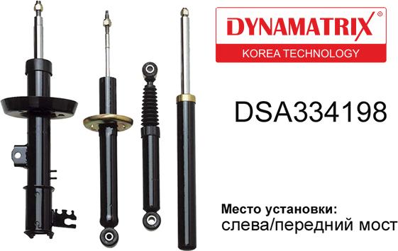 Dynamatrix DSA334198 - Shock Absorber www.autospares.lv