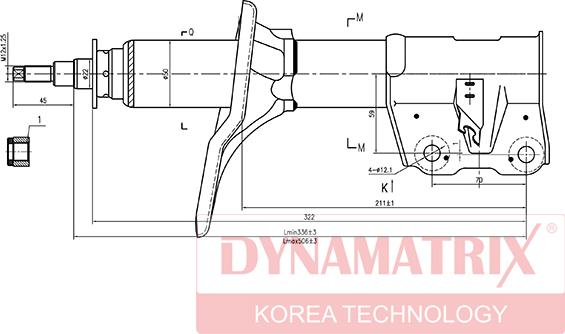 Dynamatrix DSA334309 - Amortizators www.autospares.lv