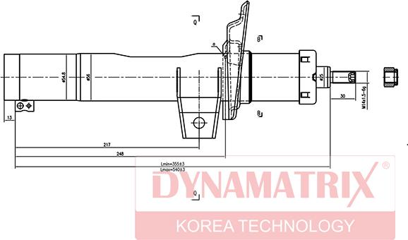 Dynamatrix DSA335808 - Shock Absorber www.autospares.lv