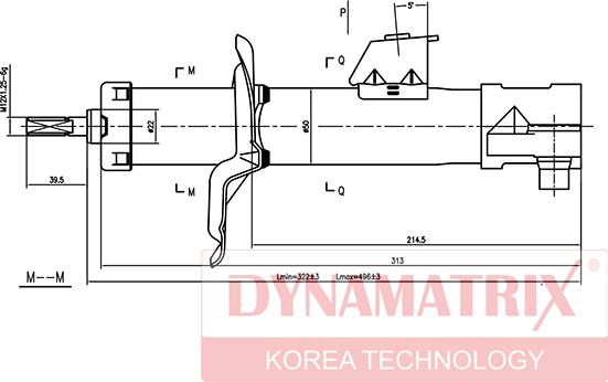 Dynamatrix DSA331015 - Amortizators autospares.lv