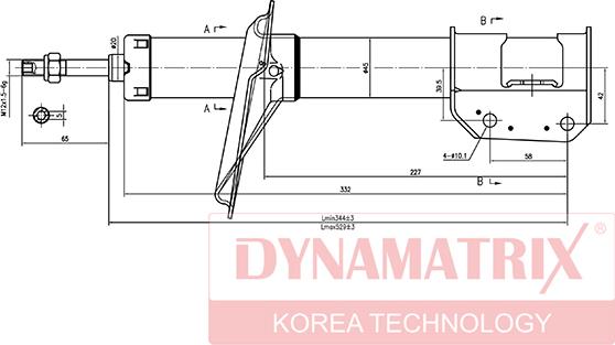 Dynamatrix DSA333843 - Amortizators www.autospares.lv