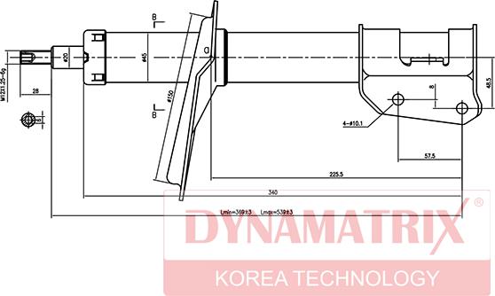 Dynamatrix DSA333842 - Amortizators autospares.lv