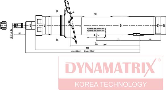 Dynamatrix DSA333728 - Shock Absorber www.autospares.lv