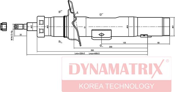 Dynamatrix DSA333727 - Shock Absorber www.autospares.lv