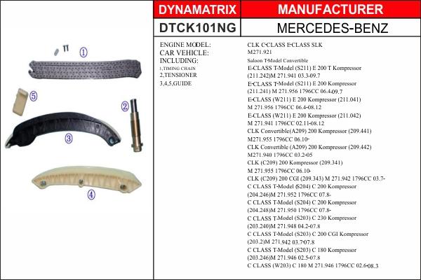 Dynamatrix DTCK101NG - Sadales vārpstas piedziņas ķēdes komplekts www.autospares.lv