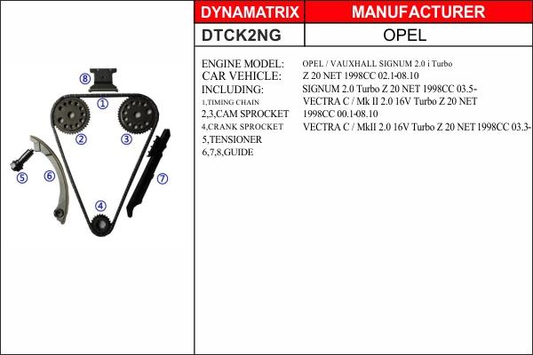 Dynamatrix DTCK2NG - Timing Chain Kit www.autospares.lv