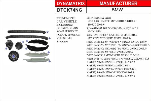 Dynamatrix DTCK74NG - Timing Chain Kit www.autospares.lv