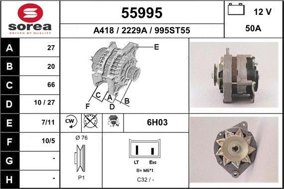 EAI 55995 - Ģenerators autospares.lv