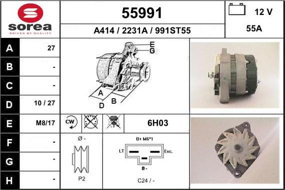 EAI 55991 - Ģenerators www.autospares.lv