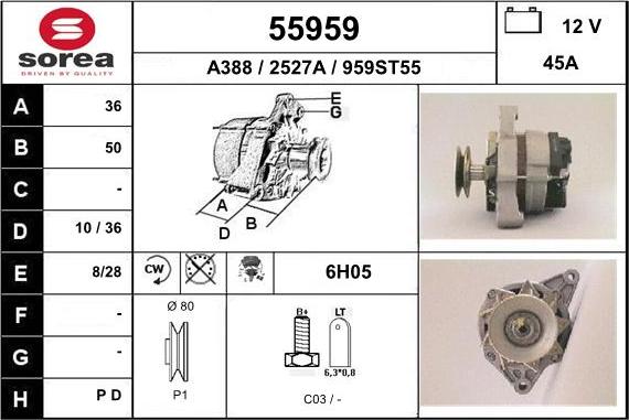 EAI 55959 - Alternator www.autospares.lv