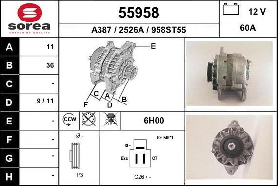 EAI 55958 - Ģenerators autospares.lv