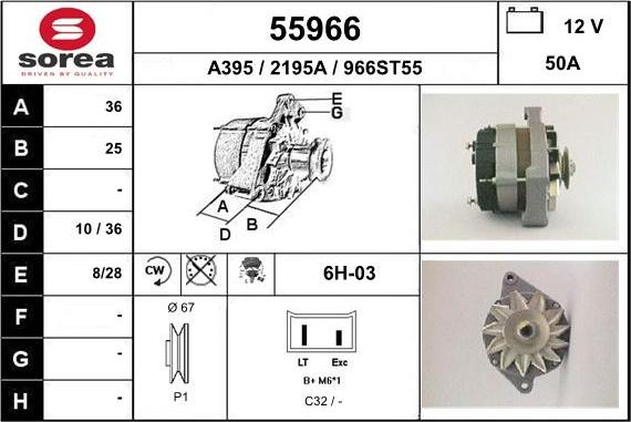 EAI 55966 - Alternator www.autospares.lv