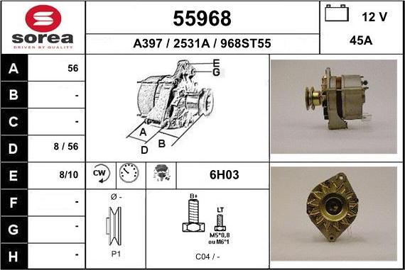 EAI 55968 - Alternator www.autospares.lv