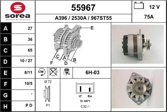 EAI 55967 - Ģenerators www.autospares.lv