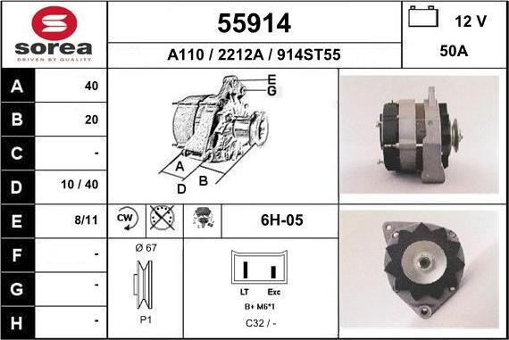 EAI 55914 - Ģenerators www.autospares.lv