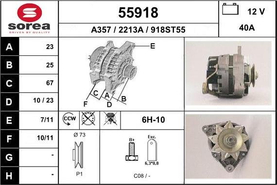 EAI 55918 - Alternator www.autospares.lv