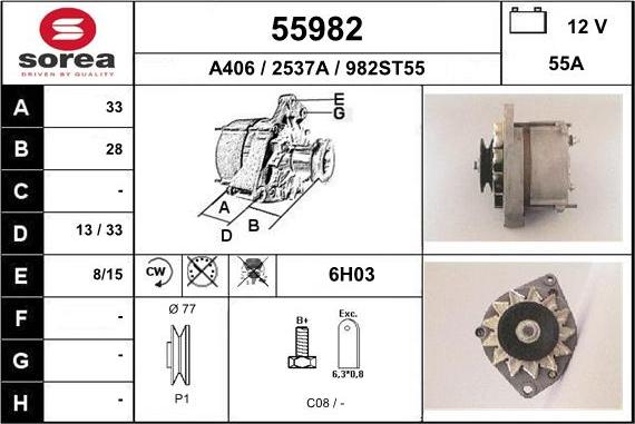 EAI 55982 - Alternator www.autospares.lv