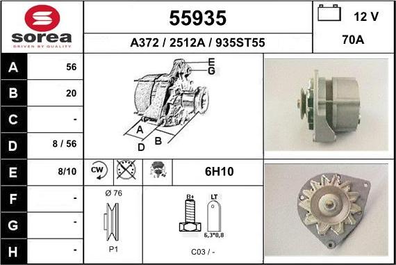 EAI 55935 - Ģenerators www.autospares.lv