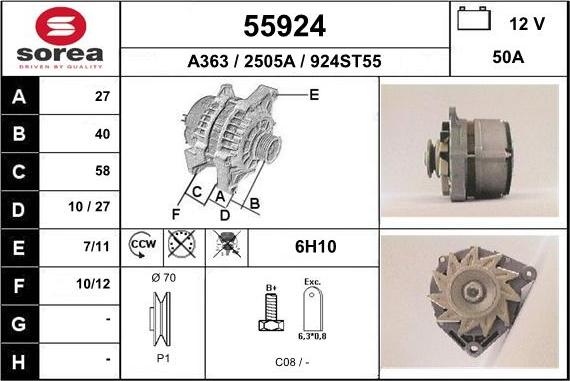 EAI 55924 - Alternator www.autospares.lv