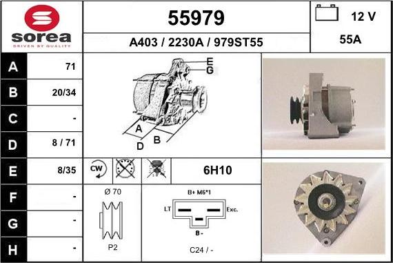 EAI 55979 - Генератор www.autospares.lv