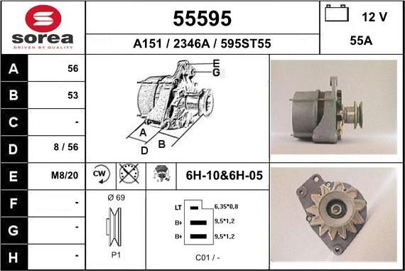 EAI 55595 - Ģenerators www.autospares.lv