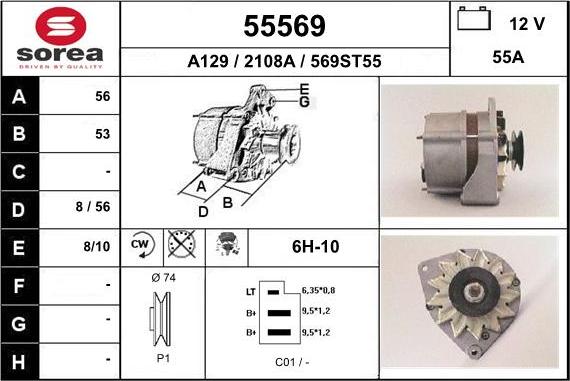 EAI 55569 - Alternator www.autospares.lv