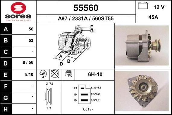 EAI 55560 - Ģenerators www.autospares.lv