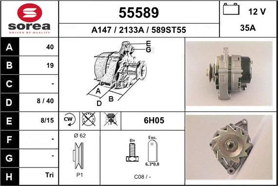 EAI 55589 - Ģenerators www.autospares.lv