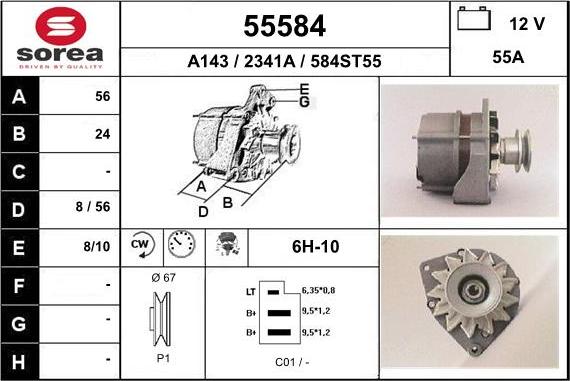 EAI 55584 - Генератор www.autospares.lv