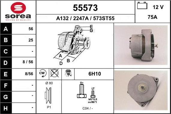 EAI 55573 - Генератор www.autospares.lv