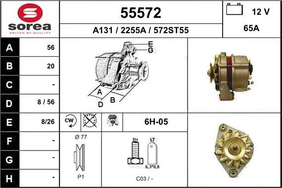 EAI 55572 - Ģenerators www.autospares.lv