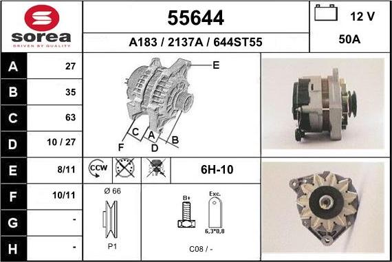 EAI 55644 - Alternator www.autospares.lv