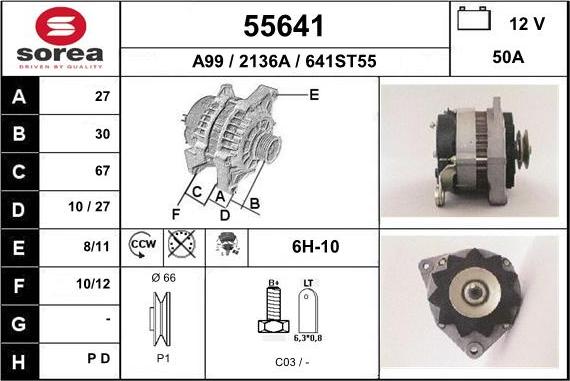 EAI 55641 - Генератор www.autospares.lv