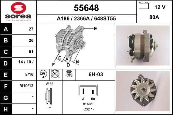 EAI 55648 - Ģenerators www.autospares.lv