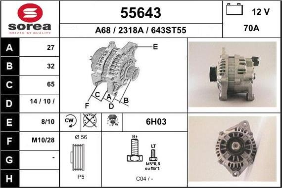 EAI 55643 - Ģenerators www.autospares.lv