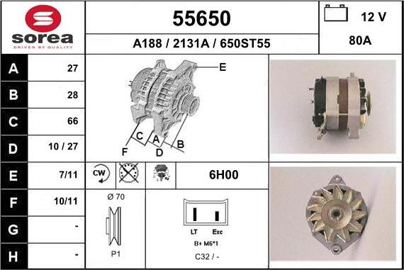 EAI 55650 - Ģenerators autospares.lv