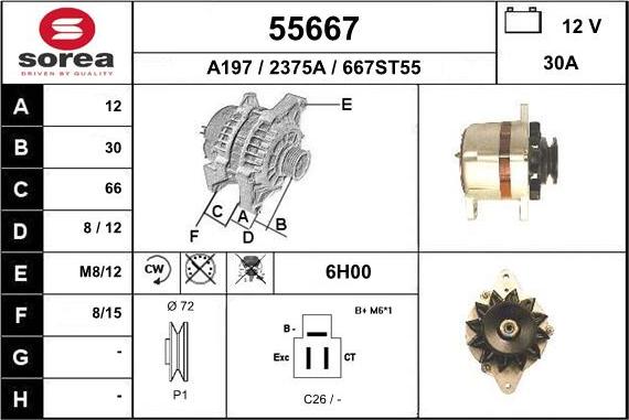 EAI 55667 - Генератор www.autospares.lv