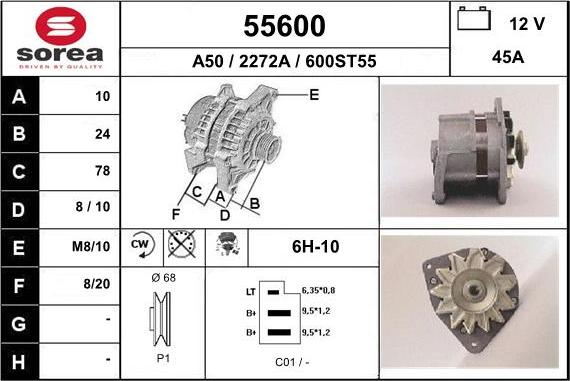 EAI 55600 - Ģenerators www.autospares.lv