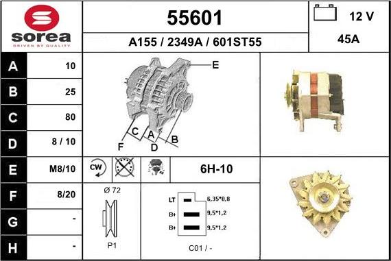 EAI 55601 - Генератор www.autospares.lv