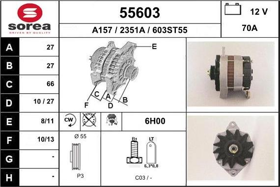 EAI 55603 - Генератор www.autospares.lv