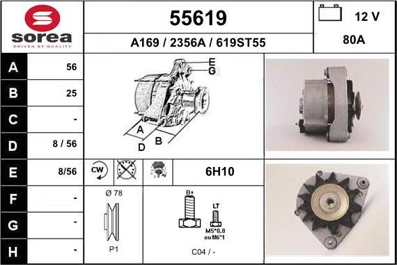 EAI 55619 - Alternator www.autospares.lv