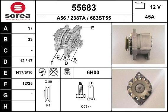 EAI 55683 - Ģenerators www.autospares.lv