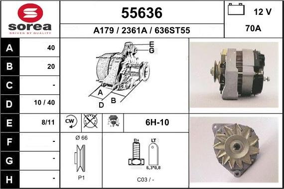 EAI 55636 - Ģenerators www.autospares.lv