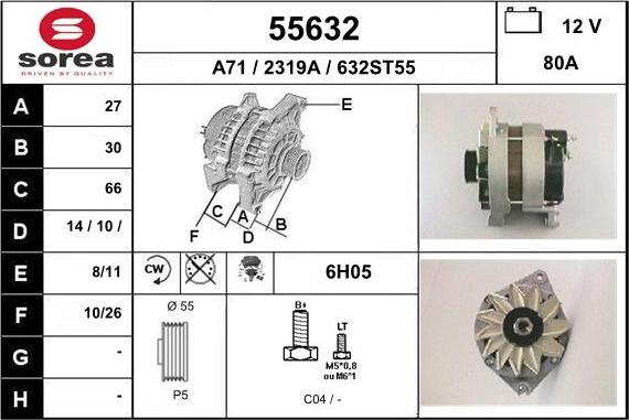 EAI 55632 - Ģenerators www.autospares.lv