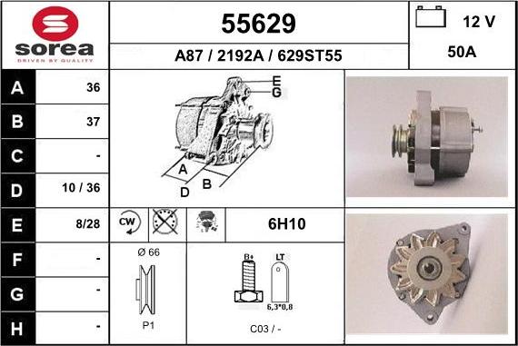 EAI 55629 - Ģenerators www.autospares.lv