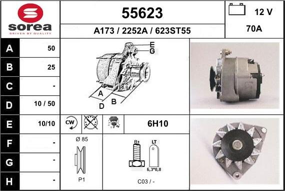 EAI 55623 - Генератор www.autospares.lv